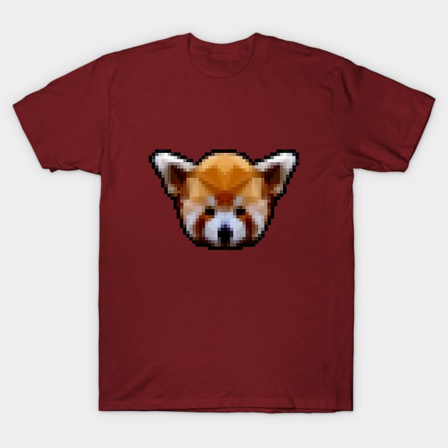 Pixel Red Panda T-Shirt by lowpolyshirts